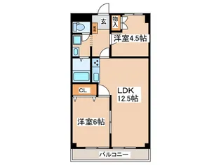 フュ-グマンション【3階】の間取り