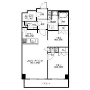 ザ・パークハウス福岡タワーズEAST【11階】の間取り
