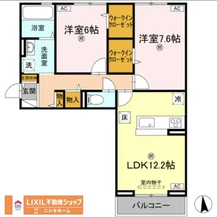 ヴィクトリア エディ【1階】の間取り