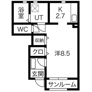 アッシュネクスト【1階】の間取り