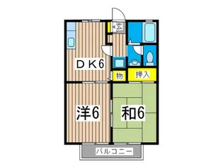 エ-デルハイムA【2階】の間取り