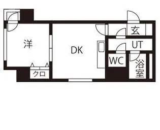 コートロティ大通【2階】の間取り