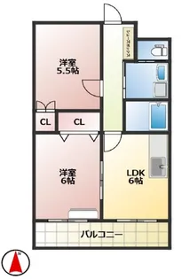 ハーヴェストI【2階】の間取り