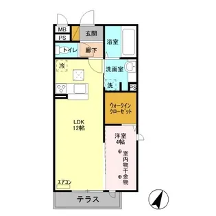 ロイジェントパークスレイクタウン G【1階】の間取り