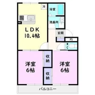 ミートファインA棟【2階】の間取り