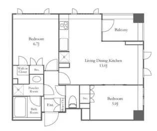 レジデンス渋谷富ヶ谷【4階】の間取り