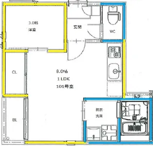 G-Smart黒髪【1階】の間取り