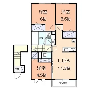 プティ モンターニュ【2階】の間取り