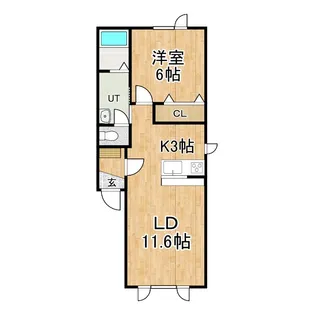 レジデンスやまと六号館【1階】の間取り