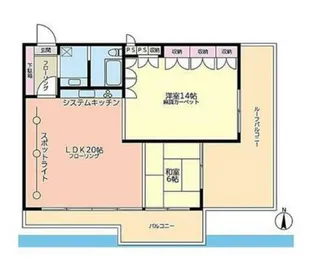 マルモール代々木【5階】の間取り