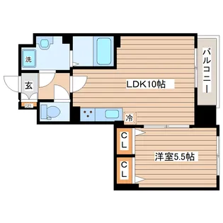 ディオコート長町【4階】の間取り
