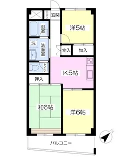 ボナール大里【2階】の間取り