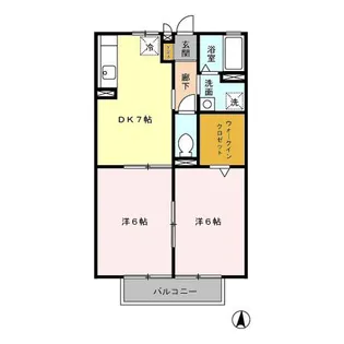 コンフォーレ りんどうヶ丘【2階】の間取り