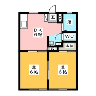 メゾンボヌールC【1階】の間取り