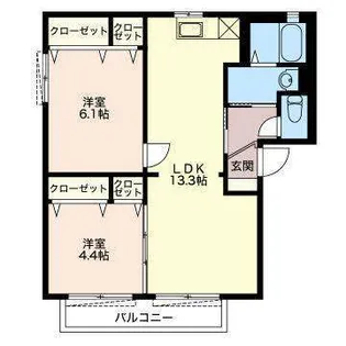 ファミール小土 III【1階】の間取り