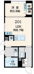 Fullea恵比寿【1階】の間取り