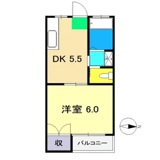 グリーンハイツ(神田船岡)【2階】の間取り