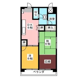 ロンシャン金山【6階】の間取り