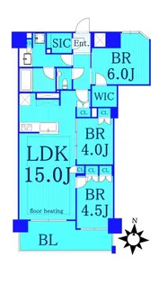 ディームス横濱青木町【5階】の間取り