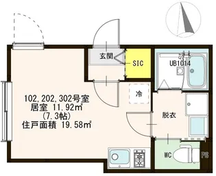 YUKAR四ツ木【2階】の間取り