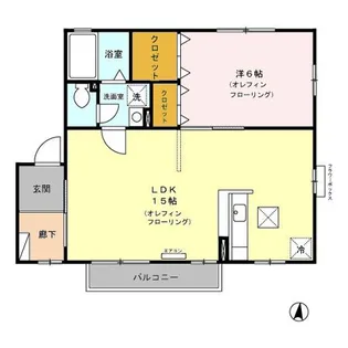 メゾンラフィネ吉田 A/B/C/D/E【1階】の間取り