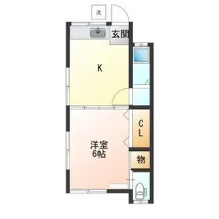 コーポアスペンB【2階】の間取り