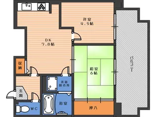メゾンドール田辺【5階】の間取り