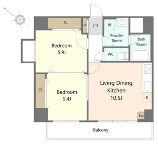 奥平レジデンス【10階】の間取り