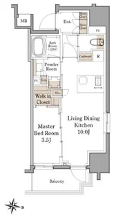 クレストコート池上【3階】の間取り