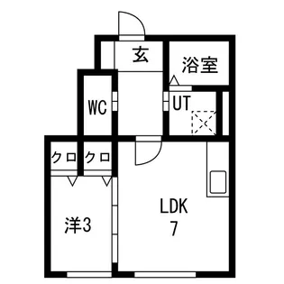 東仙台新築アパートウエスト【1階】の間取り