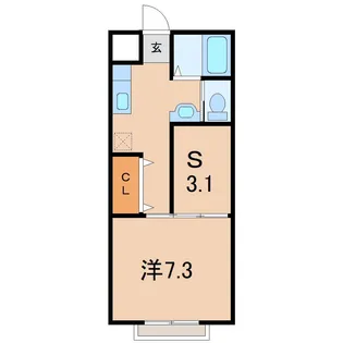クラビアハウス【2階】の間取り