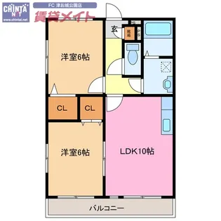 セントレアII【1階】の間取り
