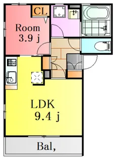 パーシモン霞【2階】の間取り