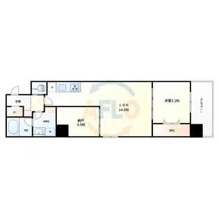 GLAM STELLA松屋町【7階】の間取り