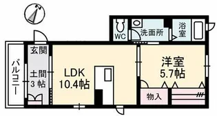 ドミール東雲【2階】の間取り