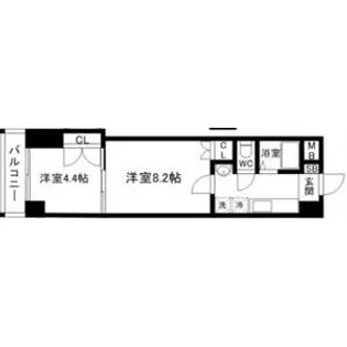 ロイヤル天神南【10階】の間取り