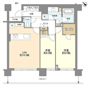 ブランズ文京小日向レジデンス【12階】の間取り