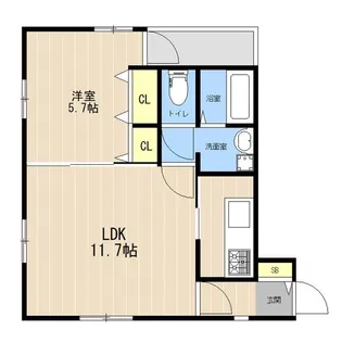 EXE神園B棟【2階】の間取り