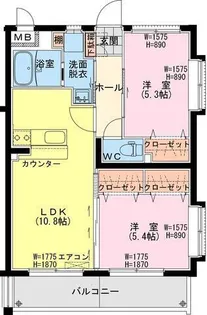 ラシュレ【2階】の間取り