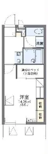 レオパレスケイスピリット百合鴎【2階】の間取り