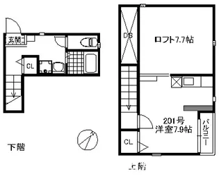 グレースハイツ博多駅南【2階】の間取り