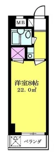 TISマンション堀之内【1階】の間取り