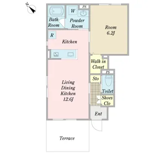 Shine Pearl(シャインパール)【1階】の間取り