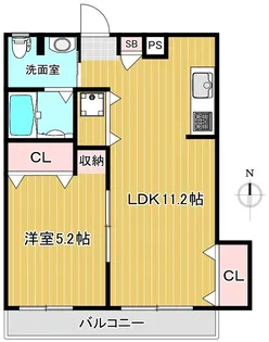 グレイシャス南台【2階】の間取り