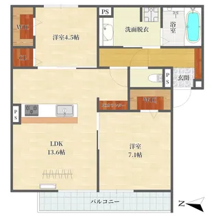 GRAMM桃山筑前【1階】の間取り