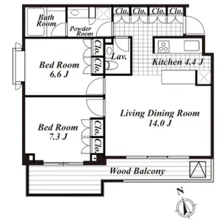 ガーデン東が丘アネックス【3階】の間取り