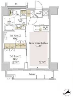 アーバネックス両国【2階】の間取り