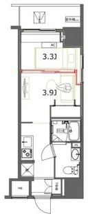 GENOVIA 東神田 green veil【2階】の間取り