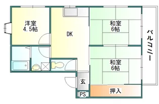 モンテベルデ北六甲【2階】の間取り