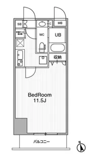 アーバンフラッツ池袋プレミアム【17階】の間取り